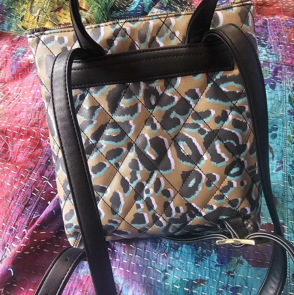 Ted Baker leopard print leather backpack - Picture 2 of 3